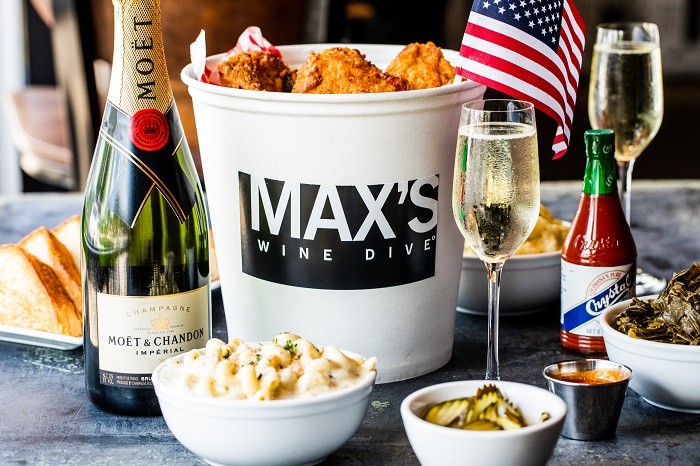 Get a holiday bucket of fried chicken from Max’s Wine Dive.