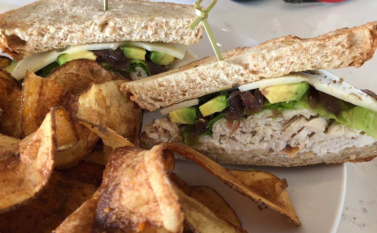 On yet another sandwich, Dish Society's turkey avocado, delicious caramelized onions are the star.