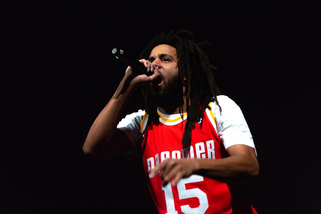 J. Cole performs at Toyota Center.