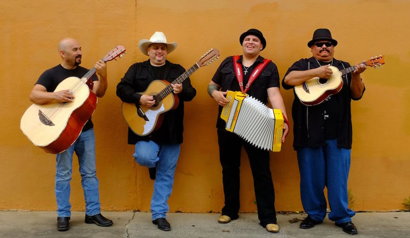 Grammy award winning conjunto, Los Texmaniacs will perform with Rick Trevino at the Heights Theater December 27.