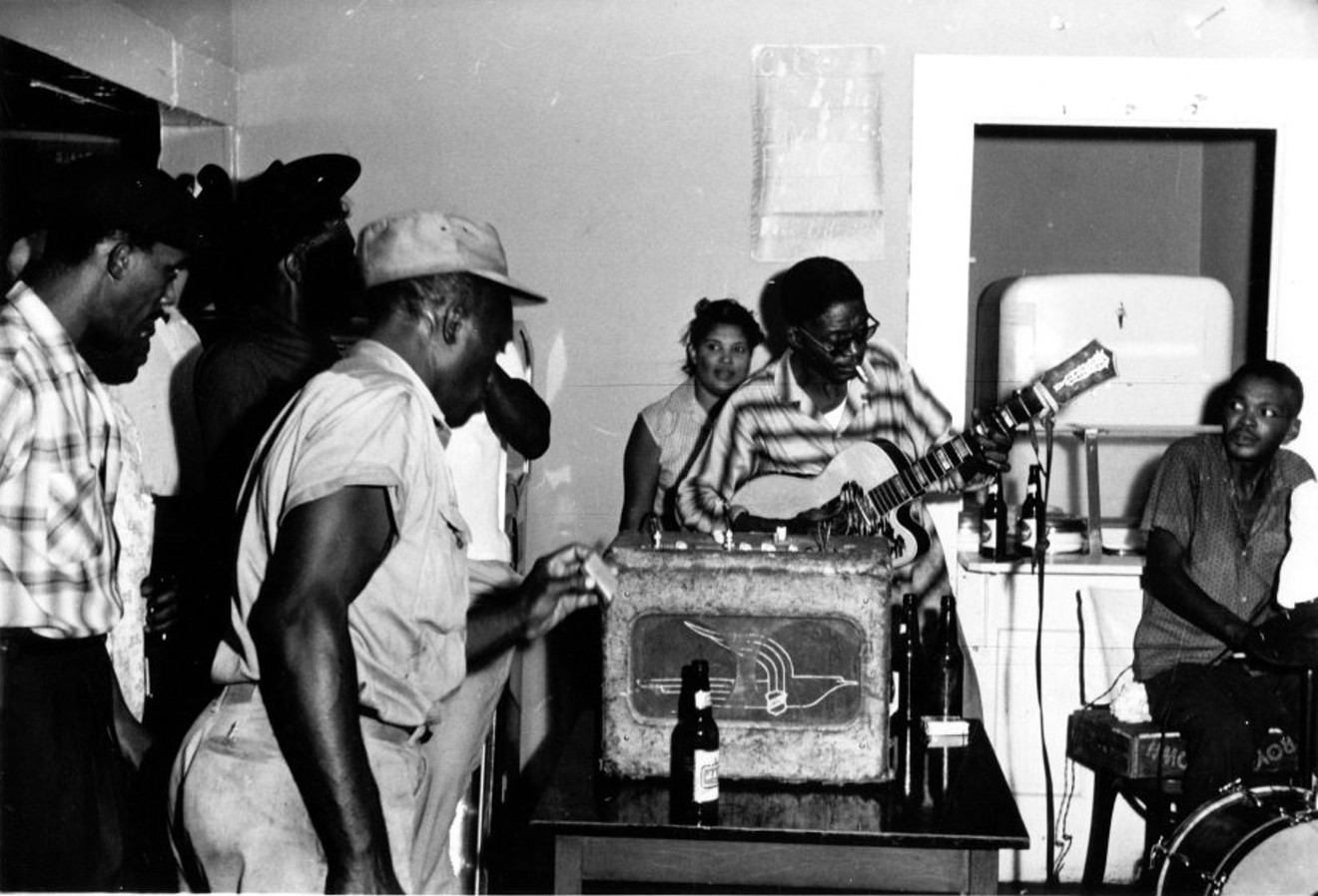 Houston's best-known blues musician, Lightnin' Hopkins, plays the local Sputnik Bar in 1961.