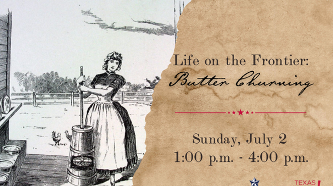 Image: Life on the Frontier: Butter Churning