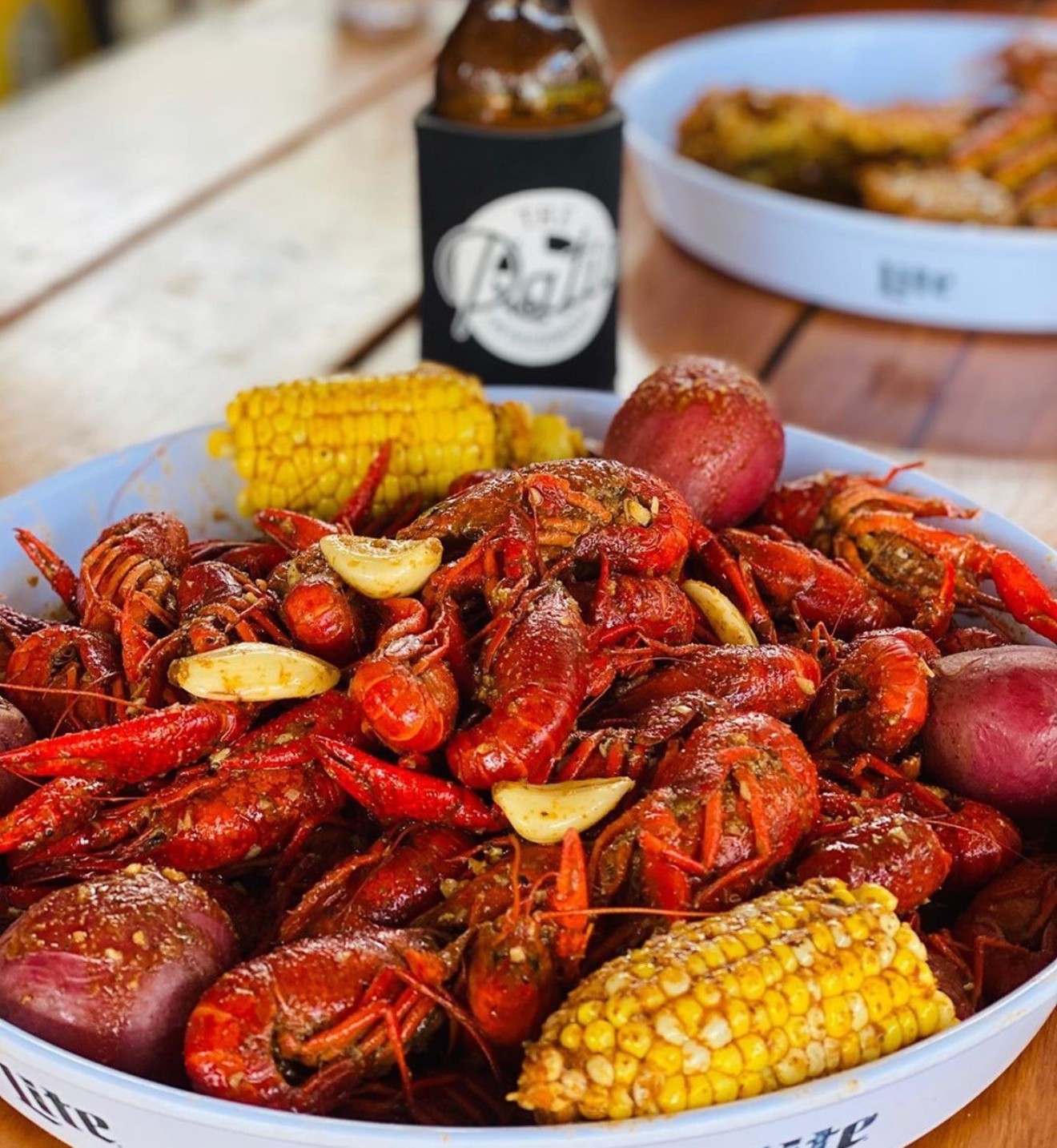 The Patio at  The Pit Room  has weekend crawfish.