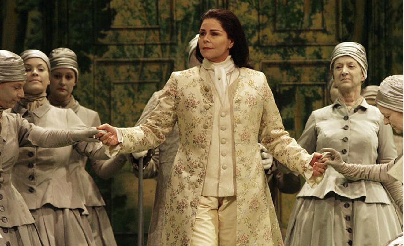 The 2010 Houston Grand Opera production of Xerxes. Shown here, Susan Graham in the title role.
