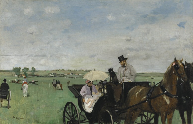 "At the Races in the Countryside" by Edgar Degas, 1869.