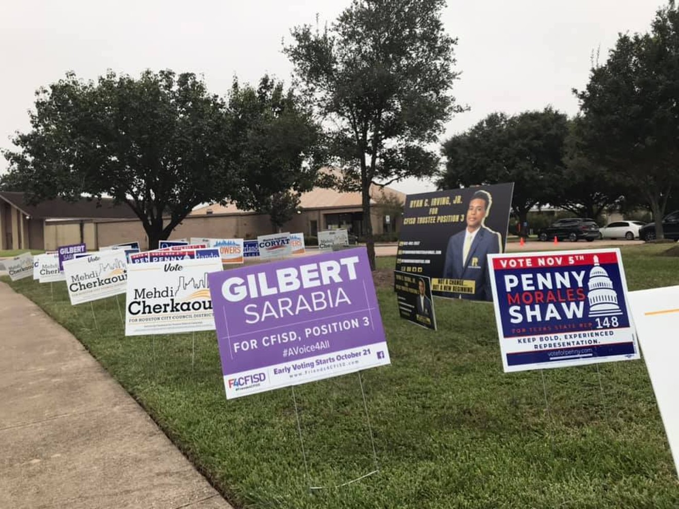Yard signs in Houston