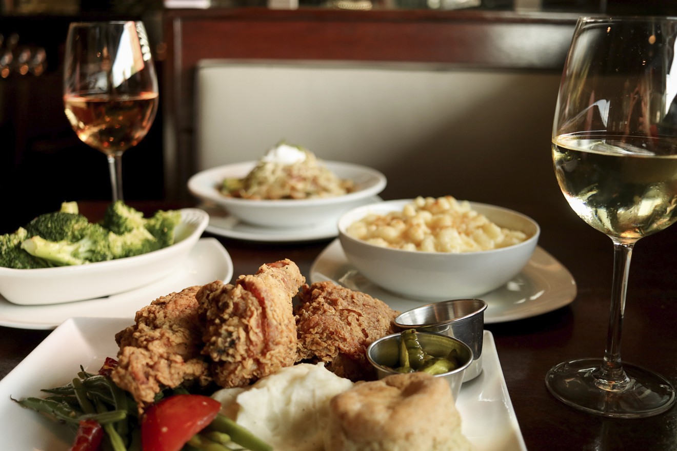 Buttermilk Fried Chicken with delicious sides and great wines at Frank's.