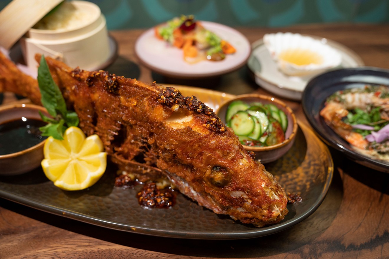 The Whole Crispy Thai Style Fish is meant to be shared.