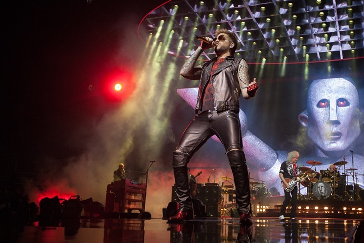 Adam Lambert with Queen in Houston in August 2017.