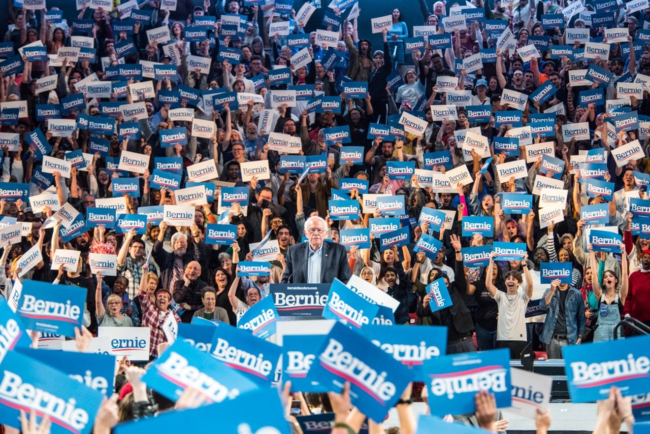 Bernie Sanders at a Houston rally in 2016.