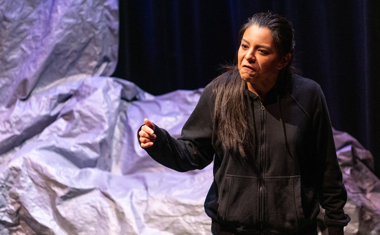 Briana Resa in Obsidian Theater's production of Aaron Mark's Empanada Loca.