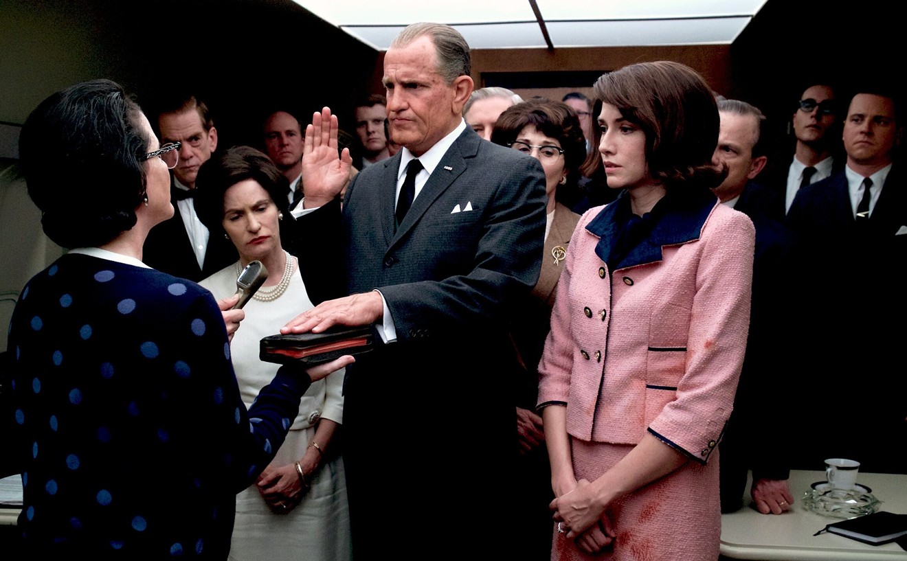 LBJ stars Woody Harrelson (middle) as the 36th president and Jennifer Jason Leigh (left) as his wife Lady Bird in Rob Reiner's portrait of a resolutely unlovable vulgarian who, due to a cruel accident of history, ascends to the Oval Office.
