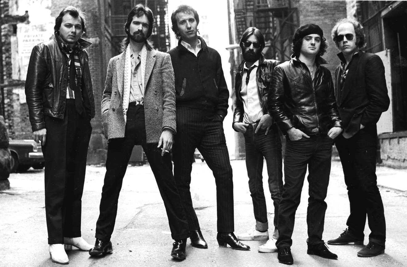 The Iron City Houserockers in 1980 (from left, Gil Snyder, Eddie Britt, Joe Grushecky, Art Nardini, Ned E. Rankin and Marc Reisman).