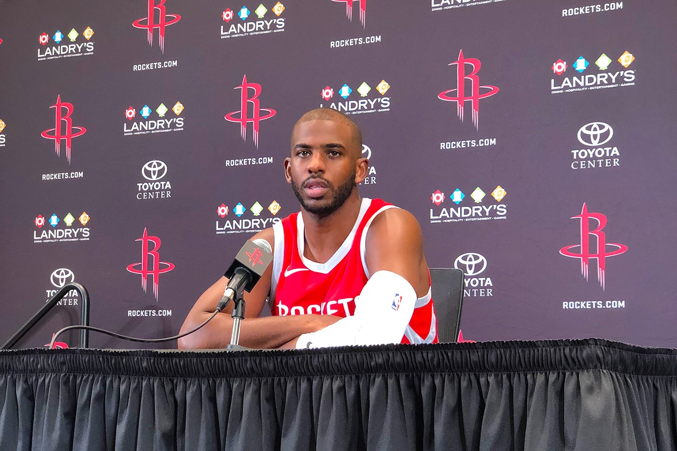 Chris Paul was suspended two games for a fight Saturday. On Sunday, the Rockets lost without him.