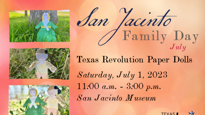 Image: San Jacinto Family Day: Texas Revolution Paper Dolls