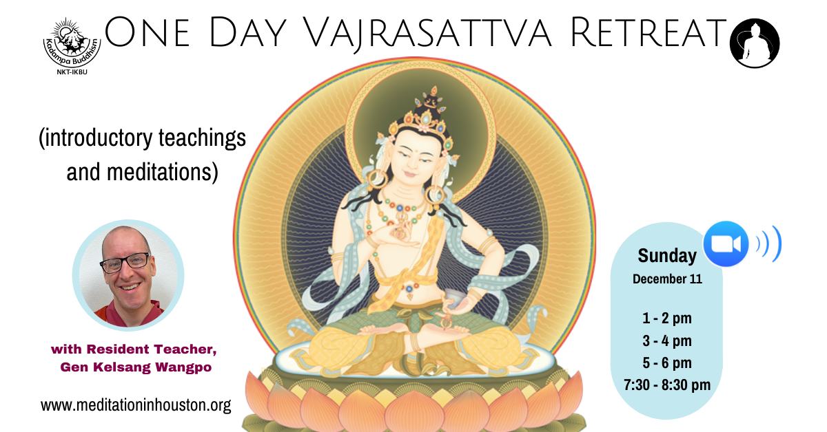 Self-guided Vajrasattva Retreat - Monday, Dec 12 - Friday, Dec 16