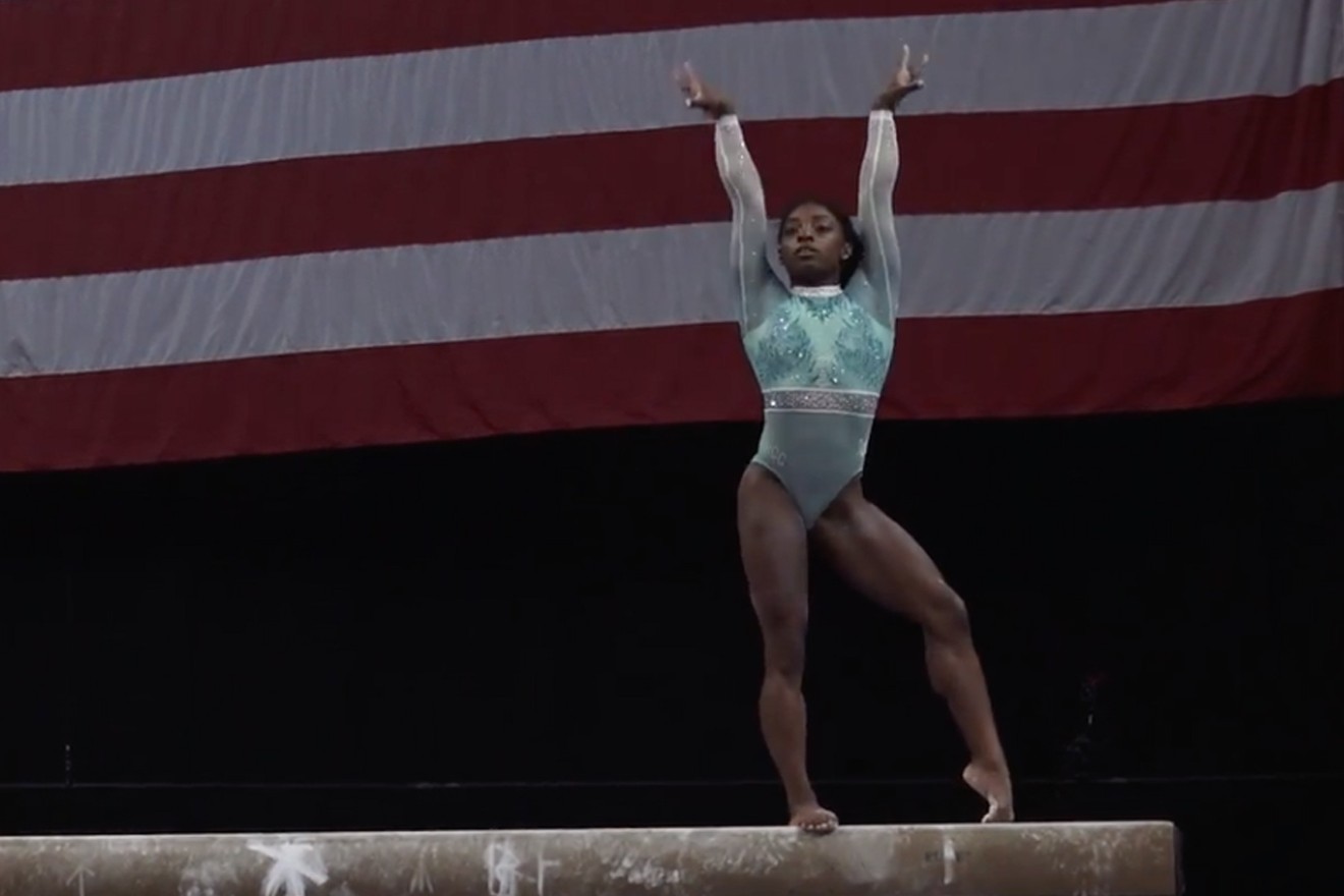 Simone Biles took home the biggest award of the night at the Houston Sports Awards.