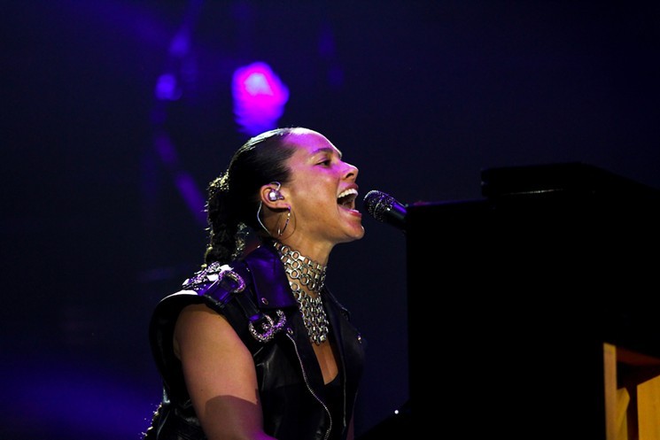 Alicia Keys during simpler times, at RodeoHouston in 2017