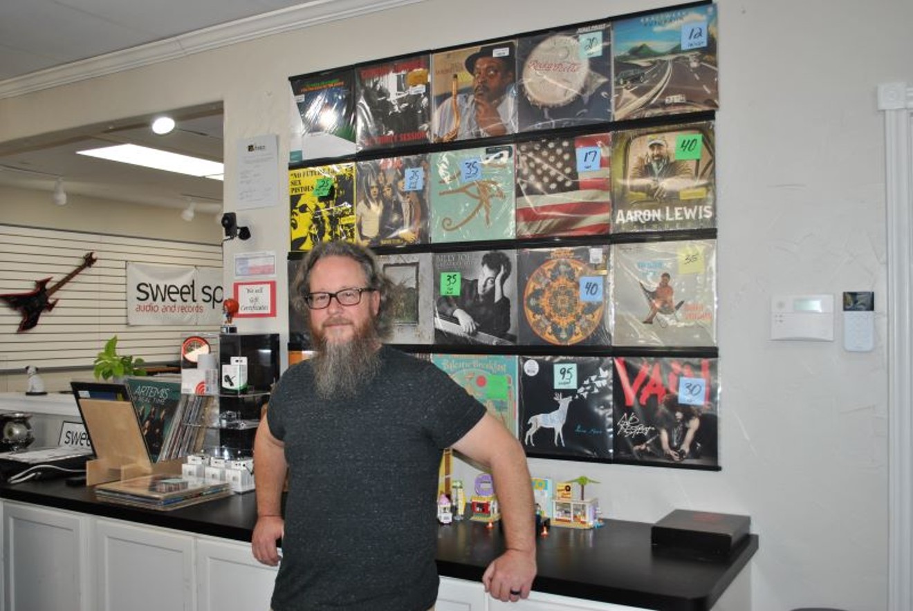 Bart Roberts, owner of Sweet Spot Audio & Records in Webster.