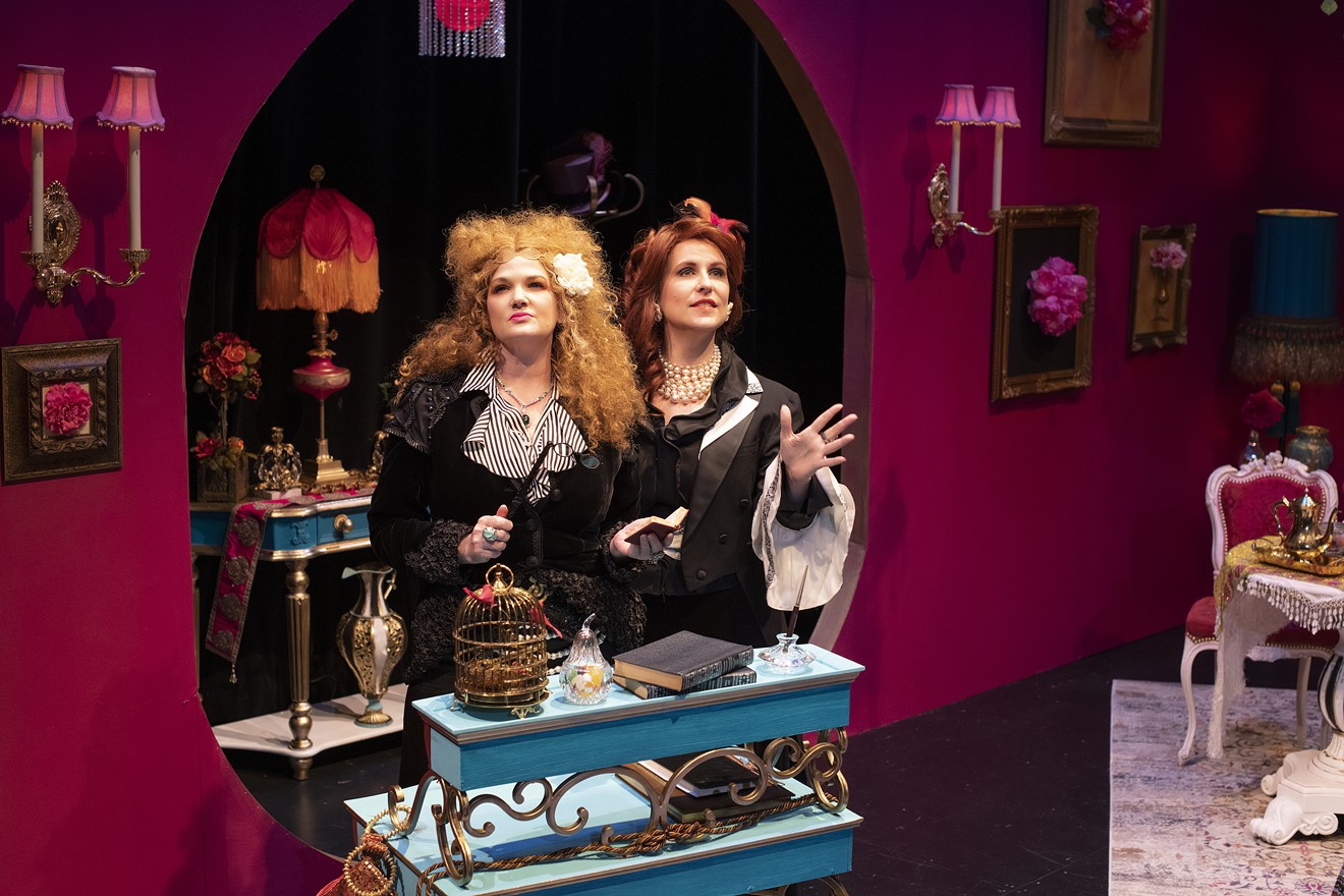 Malinda L. Beckham as Anna and Melissa J. Mayo as Claire in Boston Marriage.