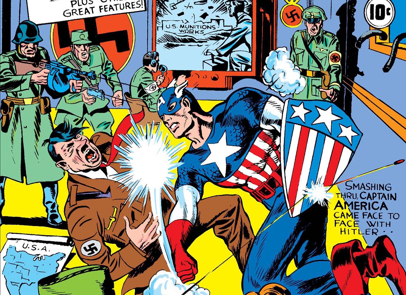 In 1941, Captain America was socking it to Hitler months before the U.S. entered World War II. Co-creators Joe Simon and Jack Kirby spent decades fighting unsuccessfully for ownership rights to the All-American hero.
