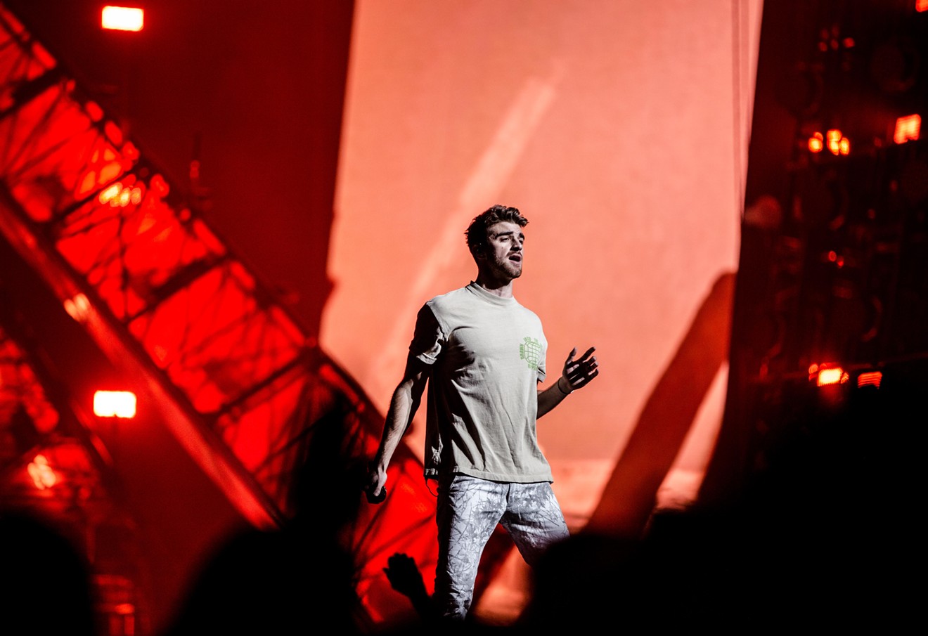 The Chainsmokers played a visually dizzying set last night at Toyota Center.