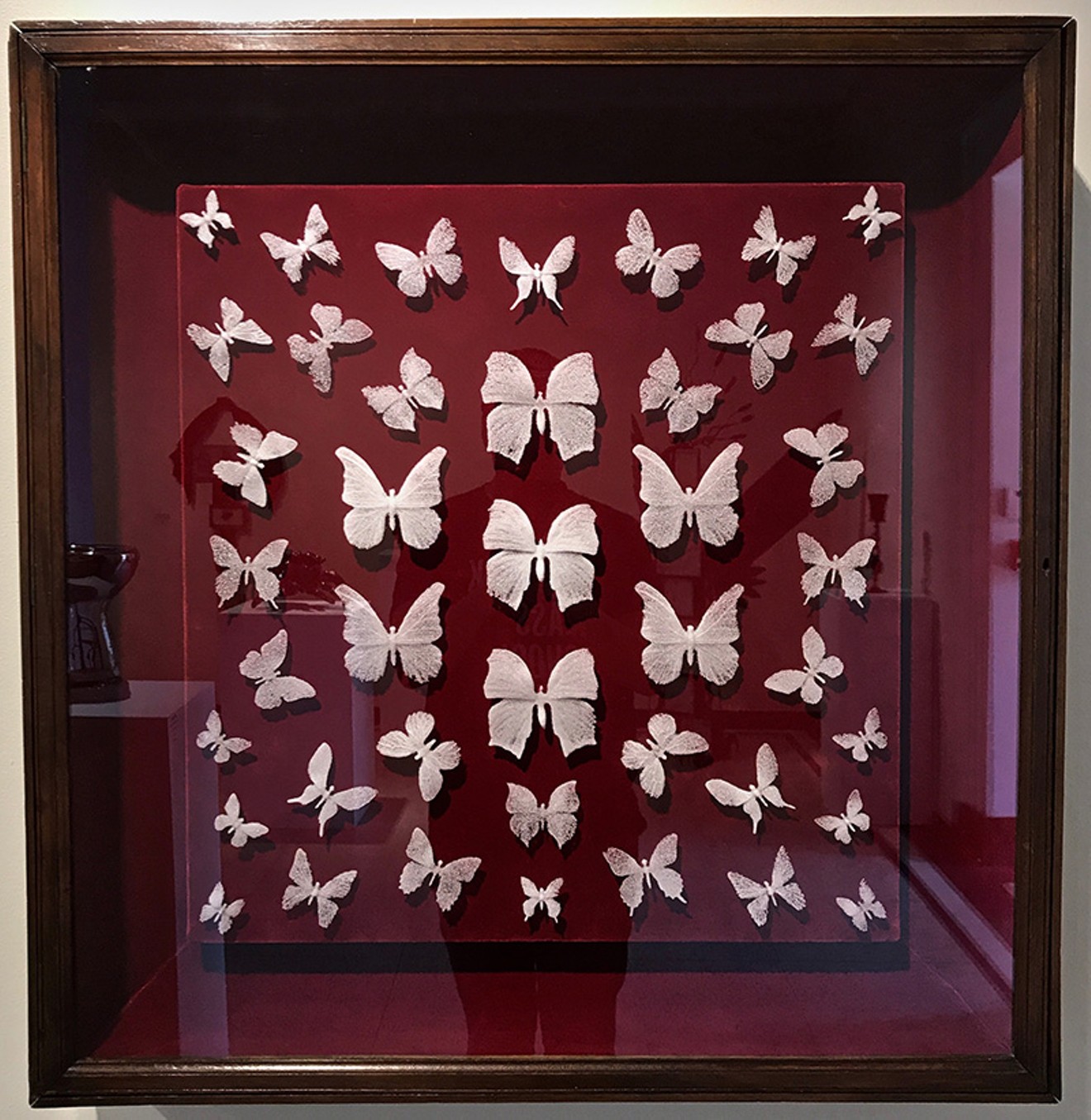 Michael Crowder's Pate Ver Butterflys is on display in the “Texas Contemporary Glass Exhibition”