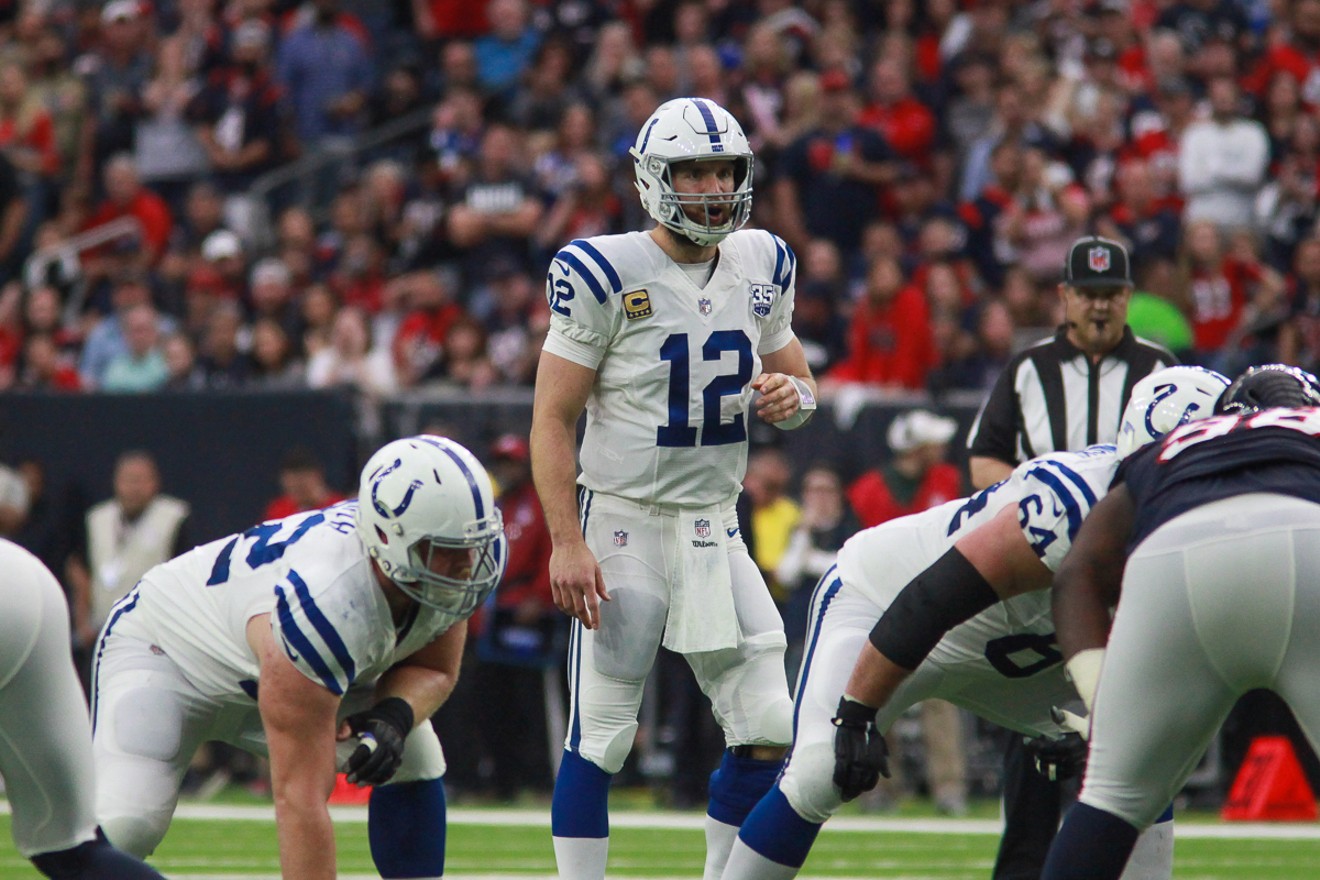 Texan fans do not miss Andrew Luck, who engineered some of the Colts' heartbreaking wins over the Texans.