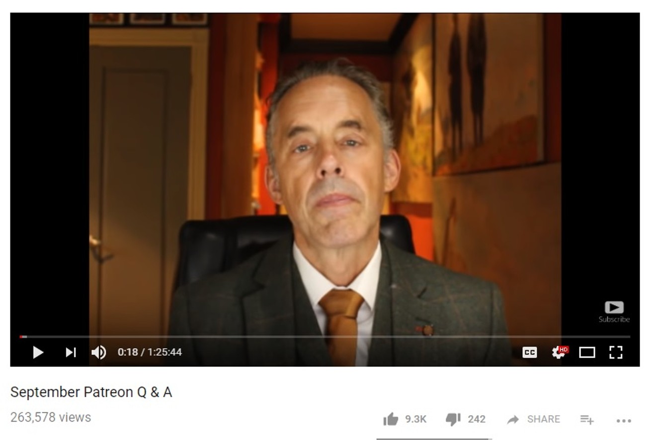 Jordan Peterson answers fan questions on YouTube