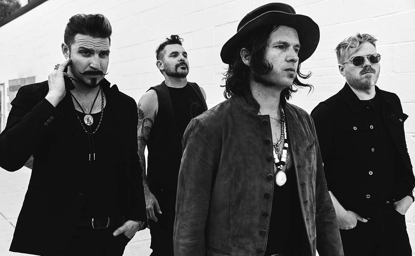 Rival Sons are: Scott Holiday, Mike Miley, Jay Buchanan, and Dave Beste.