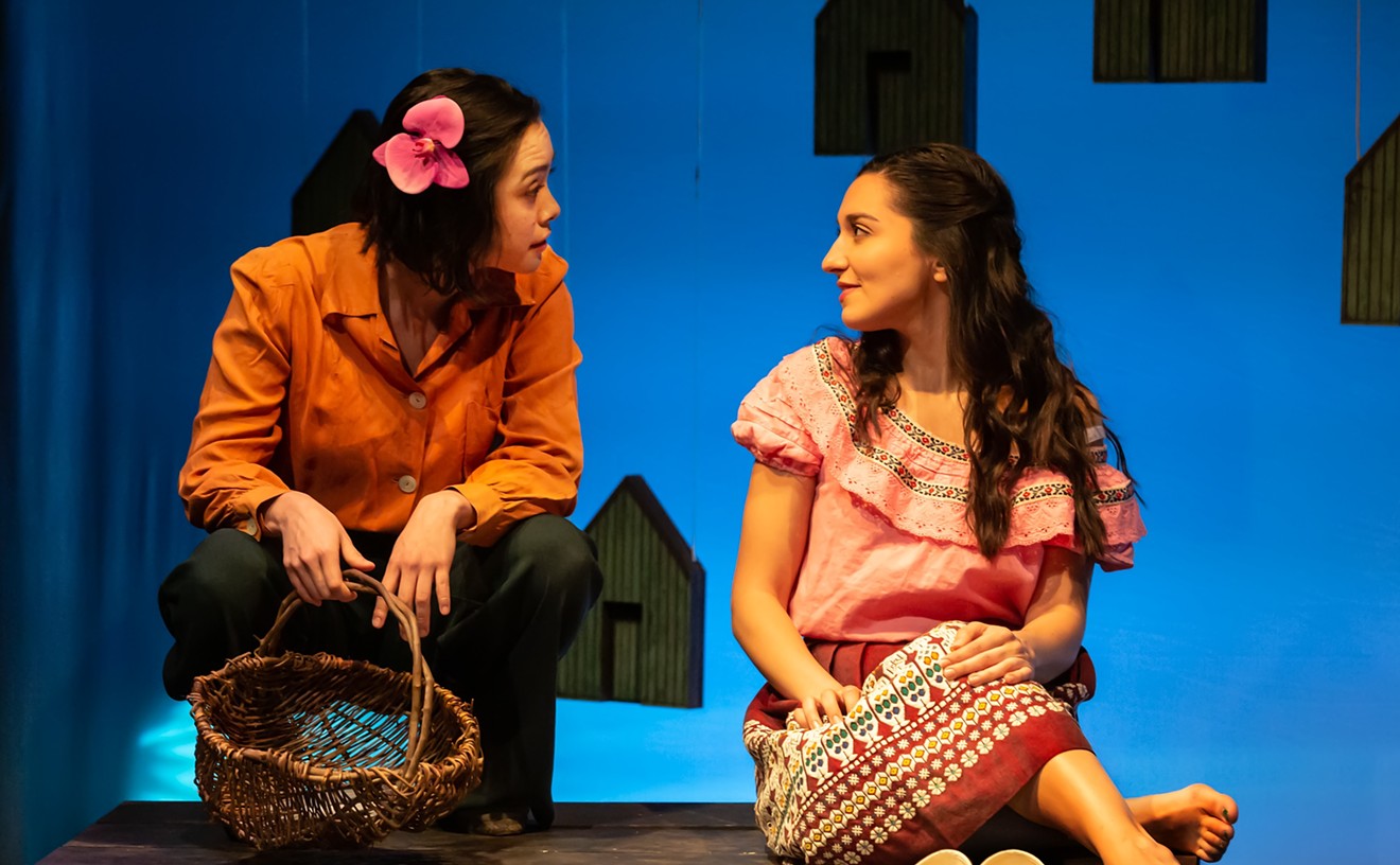 Jennifer Paredes and Melissa Molano in Stages Repertory Theatre’s production of The River Bride .