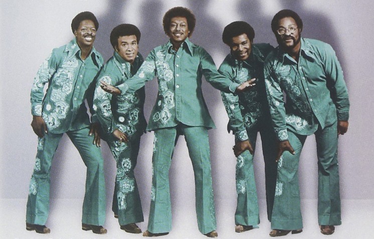 The Spinners in the mid-'70s: Henry Farmbrough, Billy Henderson, Bobby Smith, Pervis Jackson and Philippé "Soul" Wynne.