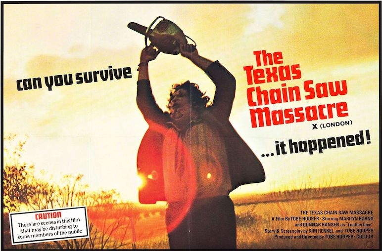 Accept No Substitutes: A poster for the original Texas Chainsaw Massacre.