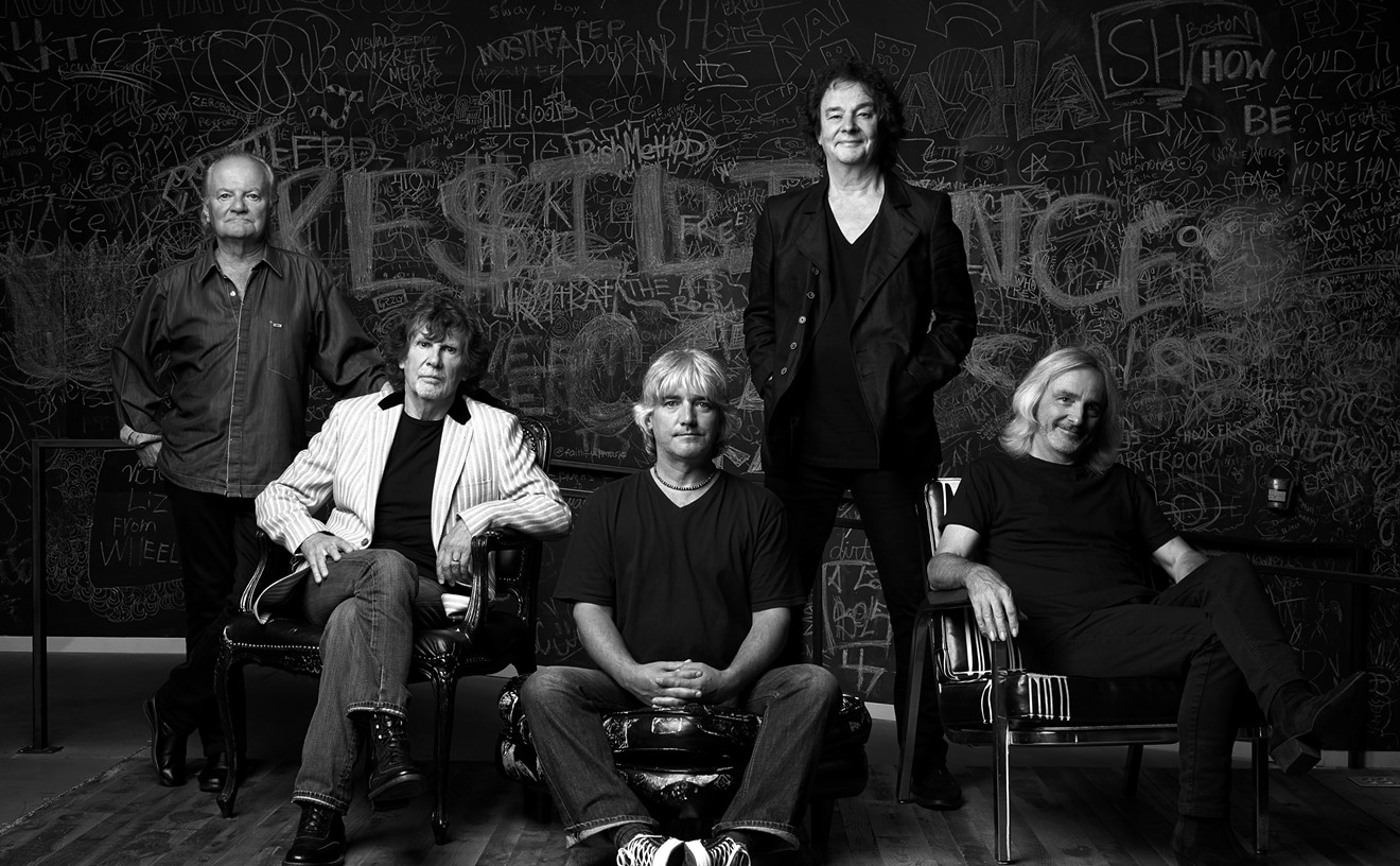 The current Zombies: Jim Rodford, bass; Rod Argent, keyboards/vocals; Steve Rodford, drums; Colin Blunstone, vocals; and Tom Toomey, guitar