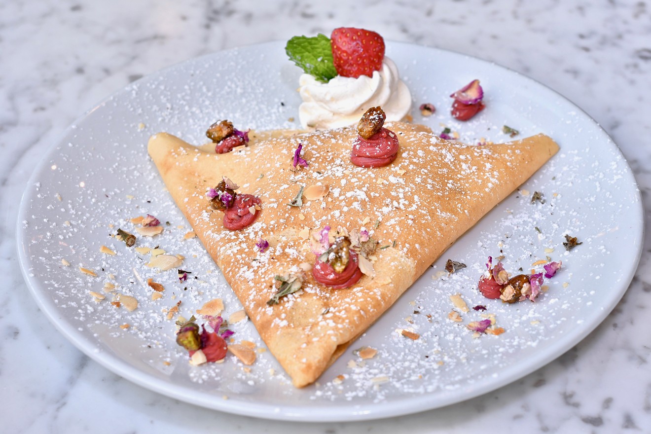 Try the White Chocolate Pistachio crepe, a collaboration from Cacao & Cardamom and Sweet Paris.