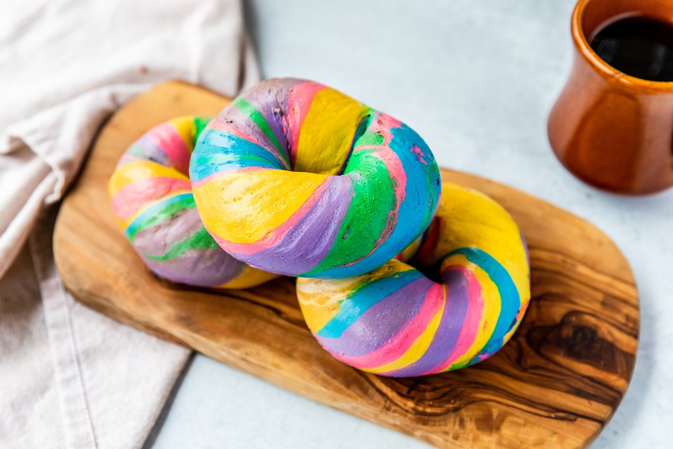Bagel Shop Bakery's got rainbow-colored bagels all throughout Pride Month.