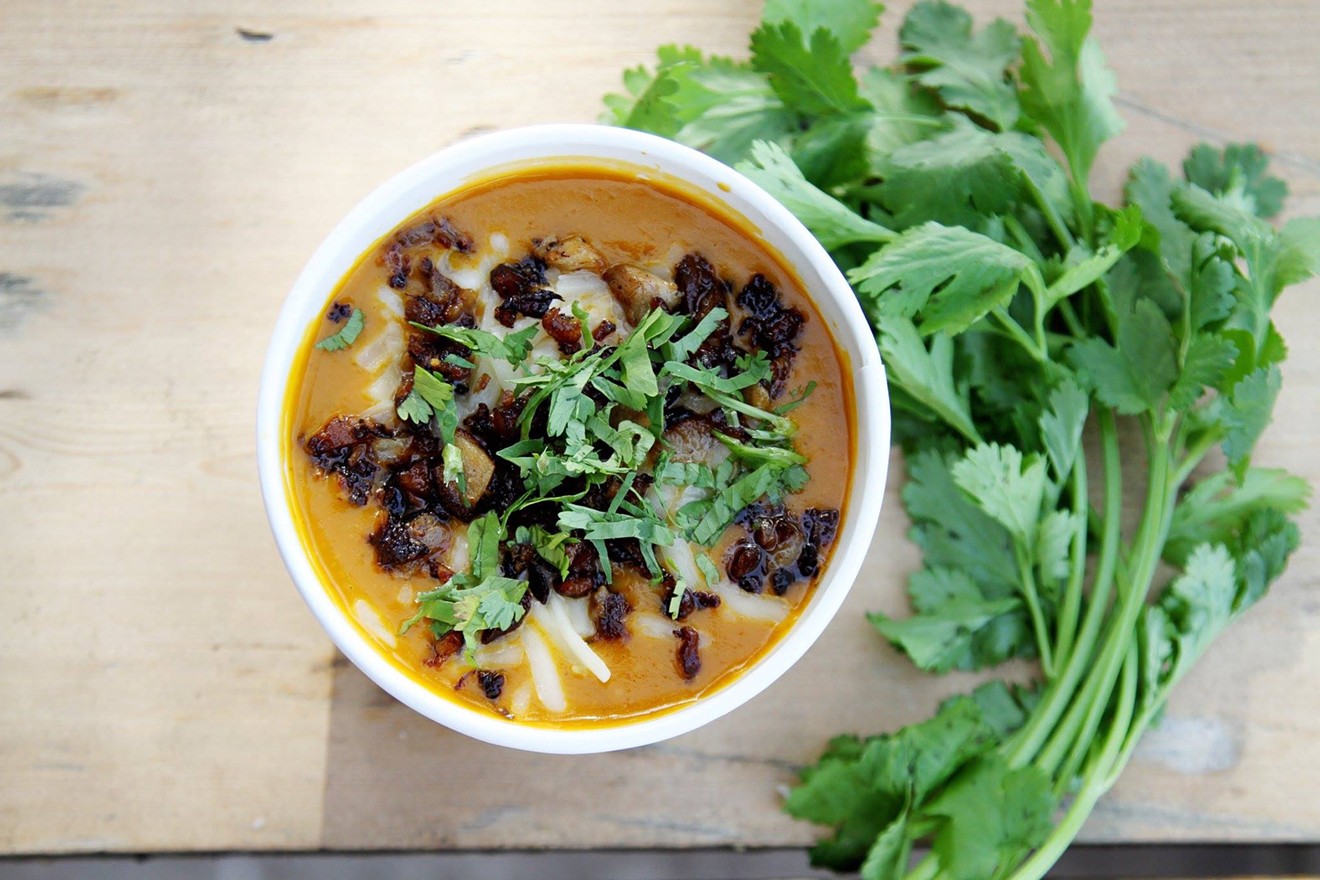 Dig into Tacodeli's chipotle sweet potato soup, one of its two January specials of the moment.