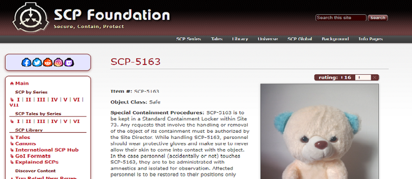 I have a special place for the Scp Foundation in my heart so I