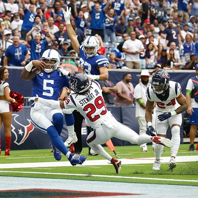 Houston Texans defensive end Adedayo Odeleye (75) walks toward the