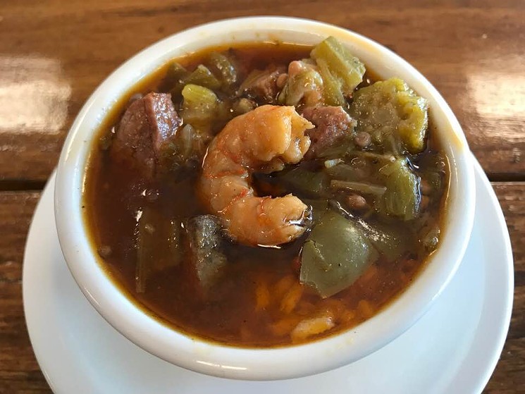 Shrimp and sausage gumbo is no longer served at Southern BOI. - PHOTO BY JENNIFER FULLER