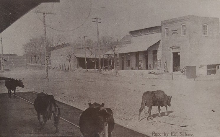 This scene from 1906 shows the buildings on Railroad Street, now home of the Burton Roadhouse. The photograph was published in the History of Burton, Volume II, by Annie Maud Avis. - PHOTO COURTESY OF BURTON HERITAGE SOCIETY