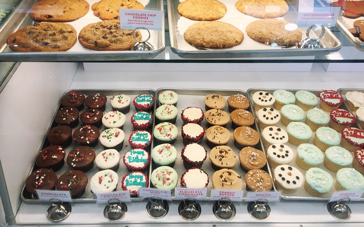 Cupcake flavors include chocolate mint, flourless chocolate, peanut butter, vanilla, mocha and more. - PHOTO BY ERIKA KWEE