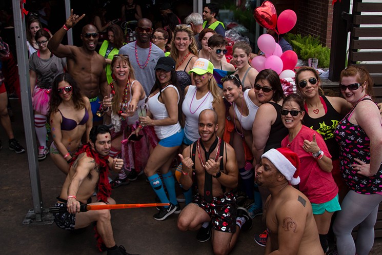 The pre-party kicks off at noon, the race starts at 2 p.m., and then there's more partying with Cupid's Undie Run. - PHOTO BY CHRIS PIVONKA