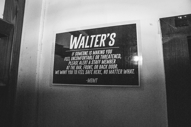 The sign at the front of Walter's. - PHOTO BY DEREK RATHBUN