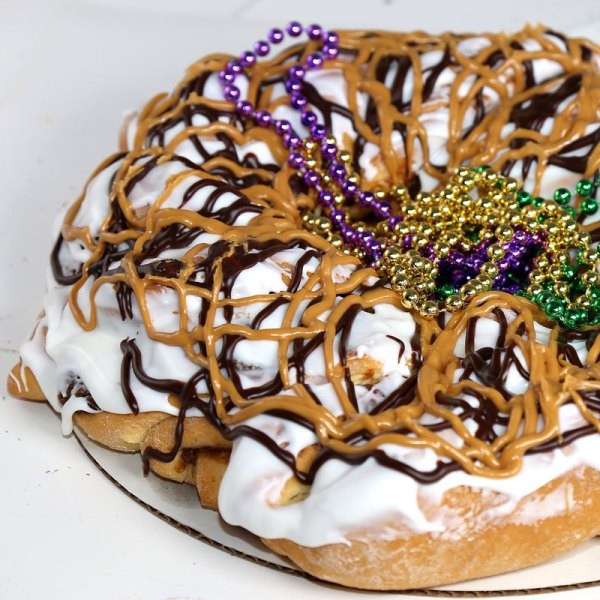 Peanut butter fudge king cake is a real thing. - PHOTO COURTESY OF RAO'S BAKERY