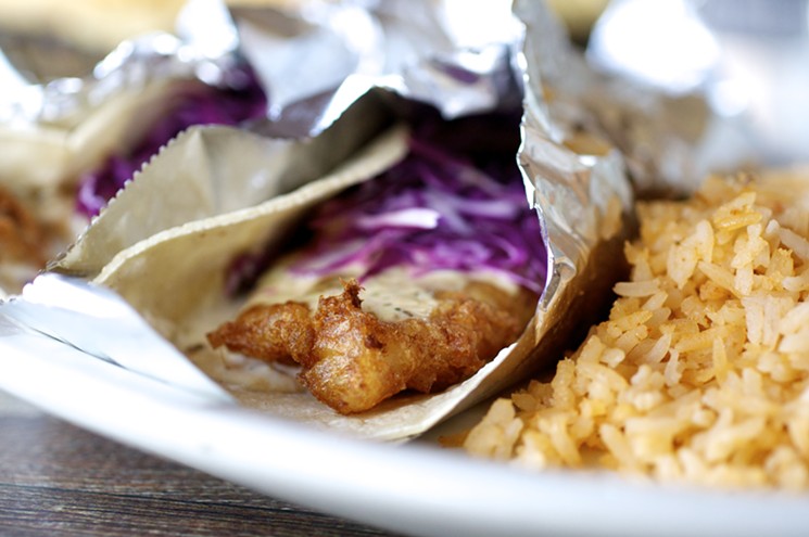 Th Baja Fish Tacos at Molina's Cantina are a worthy Fish Friday option. - PHOTO BY KIMBERLY PARK