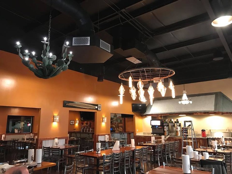 Check out the chandeliers! - PHOTO COURTESY OF DICKINSON BAR B QUE AND STEAKHOUSE