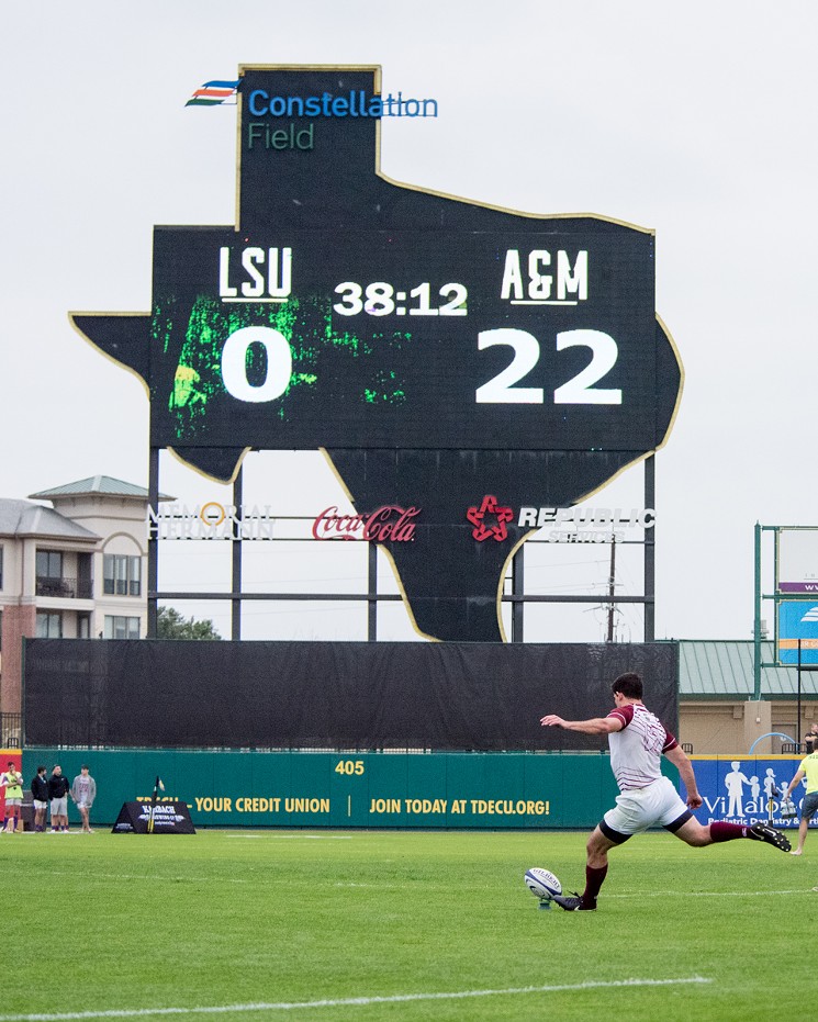 The Texas-size scoreboard will not see much rugby in the future. - PHOTO BY JACK GORMAN