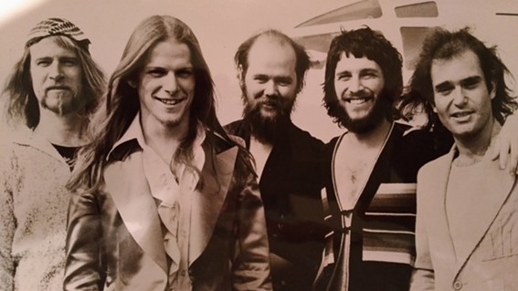 The Dixie Dregs in 1975: Steve Davidowski, Steve Morse, Andy West, Rod Morgenstein, and Allen Sloan. - PHOTO COURTESY OF MSO PR