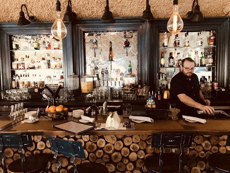The Field & Tides bar isn't a bad place to post up.  Amaro, Mezcal, Japanese Whiskey, Scotch... feel free to stop me. - PHOTO BY KATE MCLEAN
